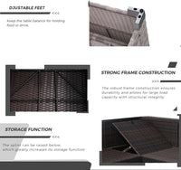 Garvee 6 Piece Set of Outdoor Daybeds, Daybed with Retractable Canopy