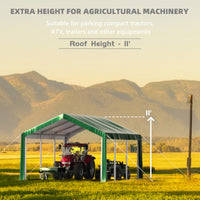 Garvee Heavy Duty 13x20 ft Carport with Reinforced Frame, UV-Resistant Waterproof PE, Large Space, Easy Setup, Portable Garage for Full-Size Pickup & Boats