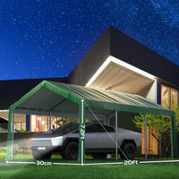 Garvee Heavy Duty 13x20 ft Carport with Reinforced Frame, UV-Resistant Waterproof PE, Large Space, Easy Setup, Portable Garage for Full-Size Pickup & Boats