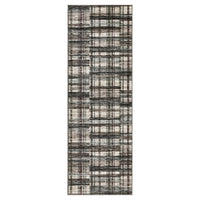 Garvee Modern Hallway Rugs 2x6 Washable Plaid Accent Carpet with Non-Slip Backing, Stain-Resistant Low Pile Indoor Mat, Farmhouse Floor Cover for Laundry, Bedroom, Green Brown