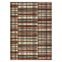 Garvee 10x13 Large Washable Area Rug Dark Red for Living Room Bedroom Office, Low Pile Faux Wool, Modern Plaid Design, Stain Resistant
