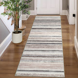 Garvee Washable Runner Rug 2x6 Modern Strip Accent Carpet with Non-Slip Backing, Soft Low Pile Floor Cover, Stain-Resistant Contemporary Area Rug for Kitchen, Bedroom, Laundry, Camel - Camel