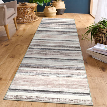 Garvee Washable Runner Rug 2x6 Modern Strip Accent Carpet with Non-Slip Backing, Soft Low Pile Floor Cover, Stain-Resistant Contemporary Area Rug for Kitchen, Bedroom, Laundry, Camel