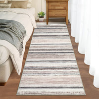 Garvee Washable Runner Rug 2x6 Modern Strip Accent Carpet with Non-Slip Backing, Soft Low Pile Floor Cover, Stain-Resistant Contemporary Area Rug for Kitchen, Bedroom, Laundry, Camel