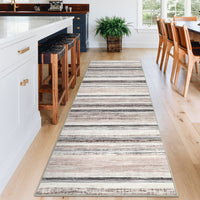 Garvee Washable Runner Rug 2x6 Modern Strip Accent Carpet with Non-Slip Backing, Soft Low Pile Floor Cover, Stain-Resistant Contemporary Area Rug for Kitchen, Bedroom, Laundry, Camel