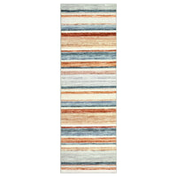 Garvee Washable Runner Rug Green Multi 2x6 Modern Strip Accent Carpet with Non-Slip Backing, Soft Low Pile Floor Cover, Stain-Resistant Contemporary Area Rug for Kitchen, Bedroom, Laundry