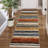 Garvee Washable Runner Rug 2x6 Modern Strip Accent Carpet with Non-Slip Backing, Soft Low Pile Floor Cover, Stain-Resistant Contemporary Area Rug for Kitchen, Bedroom, Laundry, Colorful - Multicolor