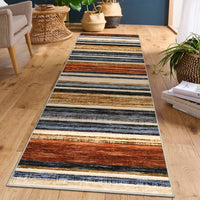 Garvee Washable Runner Rug 2x6 Modern Strip Accent Carpet with Non-Slip Backing, Soft Low Pile Floor Cover, Stain-Resistant Contemporary Area Rug for Kitchen, Bedroom, Laundry, Colorful