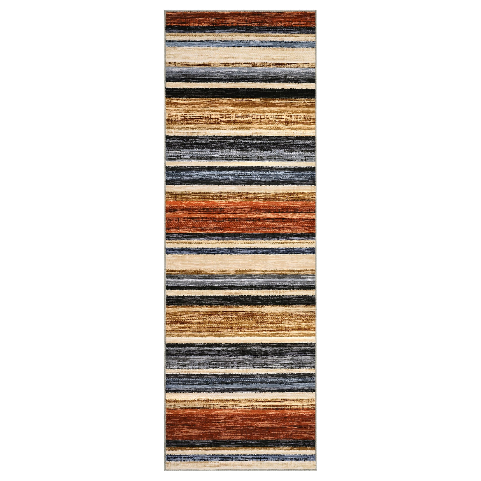 Garvee Washable Runner Rug 2x6 Modern Strip Accent Carpet with Non-Slip Backing, Soft Low Pile Floor Cover, Stain-Resistant Contemporary Area Rug for Kitchen, Bedroom, Laundry, Colorful