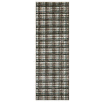 Garvee Tartan Plaid Runner Rug 2x10, Washable Non Slip Low Pile Faux Wool Carpet, Farmhouse Kitchen Hallway Bathroom Runner Rug for Entryway Laundry Room, Teal & Brown