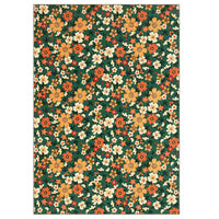 Garvee Large Modern Living Room Rugs 10x13 Washable Floral Print Accent Carpet Green, Non-Slip, Stain-Resistant, Soft Low Pile Indoor Mat