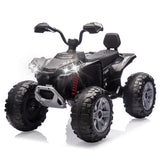 Garvee Ride - P Series: 24V 2-Seater Ride On ATV for Kids - 4-Wheel Battery Powered, High/Low Speed Modes, LED Lights, Music & Horn, Durable Wear-Resistant Wheels, Safe Non-Toxic Material, Outdoor Adventure - Black - Black