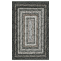 Garvee Imitation Braided Area Rug 6x9 Washable Non-Slip TPR Backing Polyester Low Profile Durable Stain Resistant Vintage Farmhouse Living Room Bedroom
