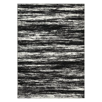 Garvee Washable Area Rug 5x7 Low Pile Ultra Soft Modern Abstract Living Room Rug Black Foldable Stain Resistant Non Slip Carpet