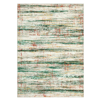 Garvee Washable Rug 10x13 Green Multi Abstract Throw Rug Non-Slip Low Pile Indoor Carpet for Bedroom Nursery Classroom