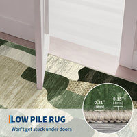 Garvee Modern Green 5x7 Abstract Living Room Area Rugs, Large Soft Washable Rugs for Bedroom Ultra Thin Non Slip Indoor Floor Carpet for Dining Room Apartment Office