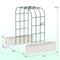 Garvee L200*W60*H45cm Raised Planter Bed