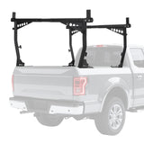 Garvee Universal Extendable Truck Ladder Rack, 35"-67" Adjustable Steel Rack, 1200 Lbs Capacity, No-Drill Heavy-Duty Pickup Rack for Kayaks, Lumber, Ladders, and Rooftop Cargo - Black