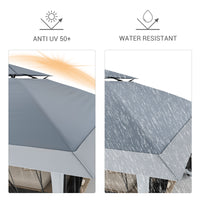 Garvee 13'x13' Pop Up Tent Outdoor Canopy Shelter with Mosquito Netting 4 Stanbags Instant Gazebo Tent for Lawn, Garden, Backyard Deck (Charcoal Grey + Light Grey)