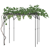 Garvee 86.6 in Garden Arch Trellis, Outdoor Metal Arbor for Climbing Plants, Tool-Free Assembly, Rust-Resistant Plant Support for Roses, Vines & Flowers - BLACK