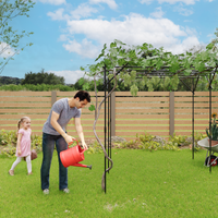 Garvee Cucumber Trellis for Raised Bed, U-Shape Garden Trellis for Climbing Plants Outdoor, Metal Arch Vegetables Trellis, Detachable Cucumber Trellis Support for Tomato,Squash,Zucchini