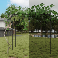 Garvee Cucumber Trellis for Raised Bed, U-Shape Garden Trellis for Climbing Plants Outdoor, Metal Arch Vegetables Trellis, Detachable Cucumber Trellis Support for Tomato,Squash,Zucchini