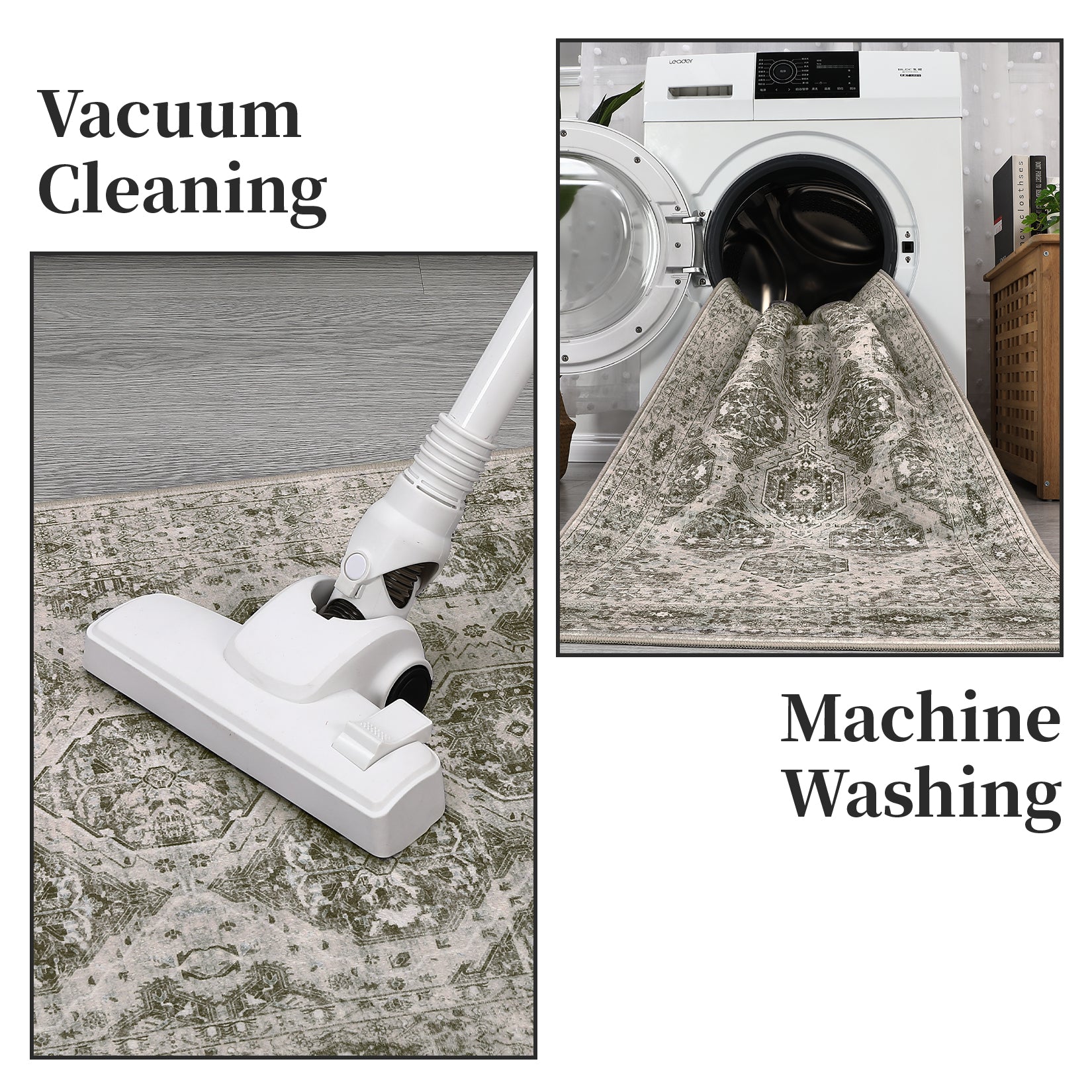 Garvee Persian Red-Brown 8x10 Vintage Area Rug Irregular Medallion Ultra-Thin Non Slip Floral Print Indoor Mat for Living Room Dining Room Bedroom Farmhouse