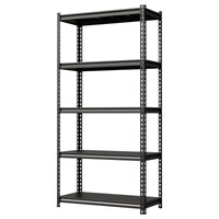Garvee 5-Tier Steel Garage Shelving Unit 770 lbs Shelf Capacity Adjustable Shelves Modular 2-in-1 Design Black Powder-Coated Heavy Duty Storage Rack for Garage & Basement