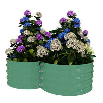 Garvee  3x3x1 ft Open-Base Green Raised Planter Bed