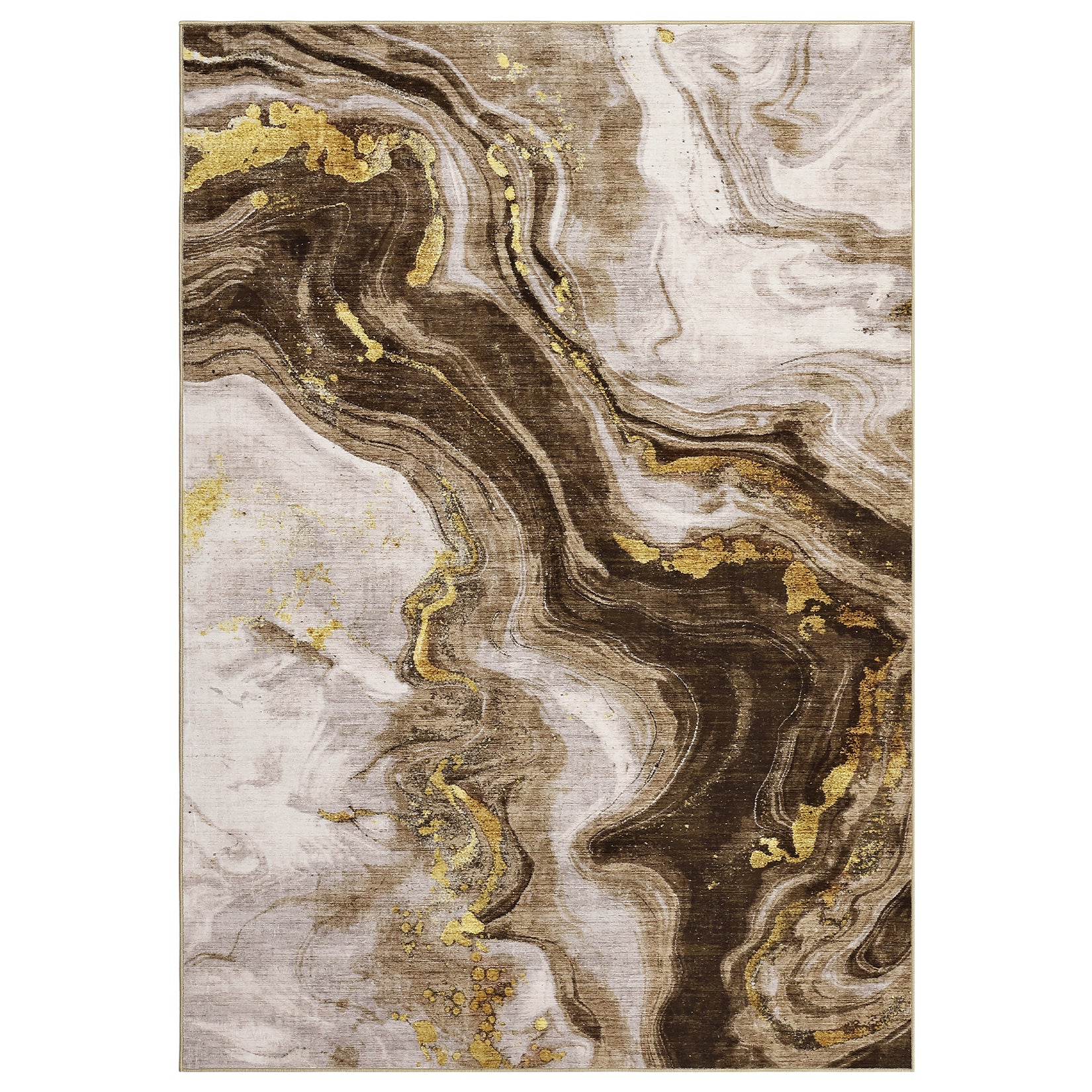 Garvee Large Dining Room Rugs 10x13 Abstract Printed Accent Rugs, Ultra-Soft Contemporary Floor Carpet, Foldable Thin Indoor Mat for Living Room, Bedroom, Office, Camel