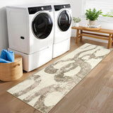 Garvee Washable Runner Rug 2x6, Soft Non Slip Brown Kitchen Runner, Low Pile Ultra Thin Hallway Rugs, Non Sheddiing Foldable Lightweight Mat for Entryway Bathroom Laundry, Snake Print - Brown