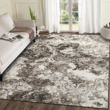 Garvee Abstract 10x13 Area Rugs for Living Room Bedroom, Soft Large Washable Rugs, Ultra Thin Non Slip Modern Carpet for Dining Room, Low Pile Accent Floorcover for Office Home, Brown - Brown