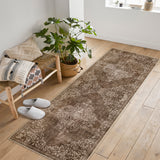 Garvee Washable Area Rugs Stain Resistant Carpet for Living Room Bedroom Kitchen Bathroom, Brown, 2'x6' - Brown