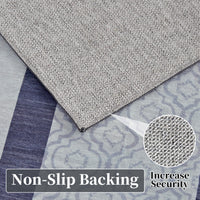 Garvee 5x7 Washable Modern Area Rugs for Living Room, Bedroom, Dining Room, Navy Blue, Non-Slip Low-Pile Carpet