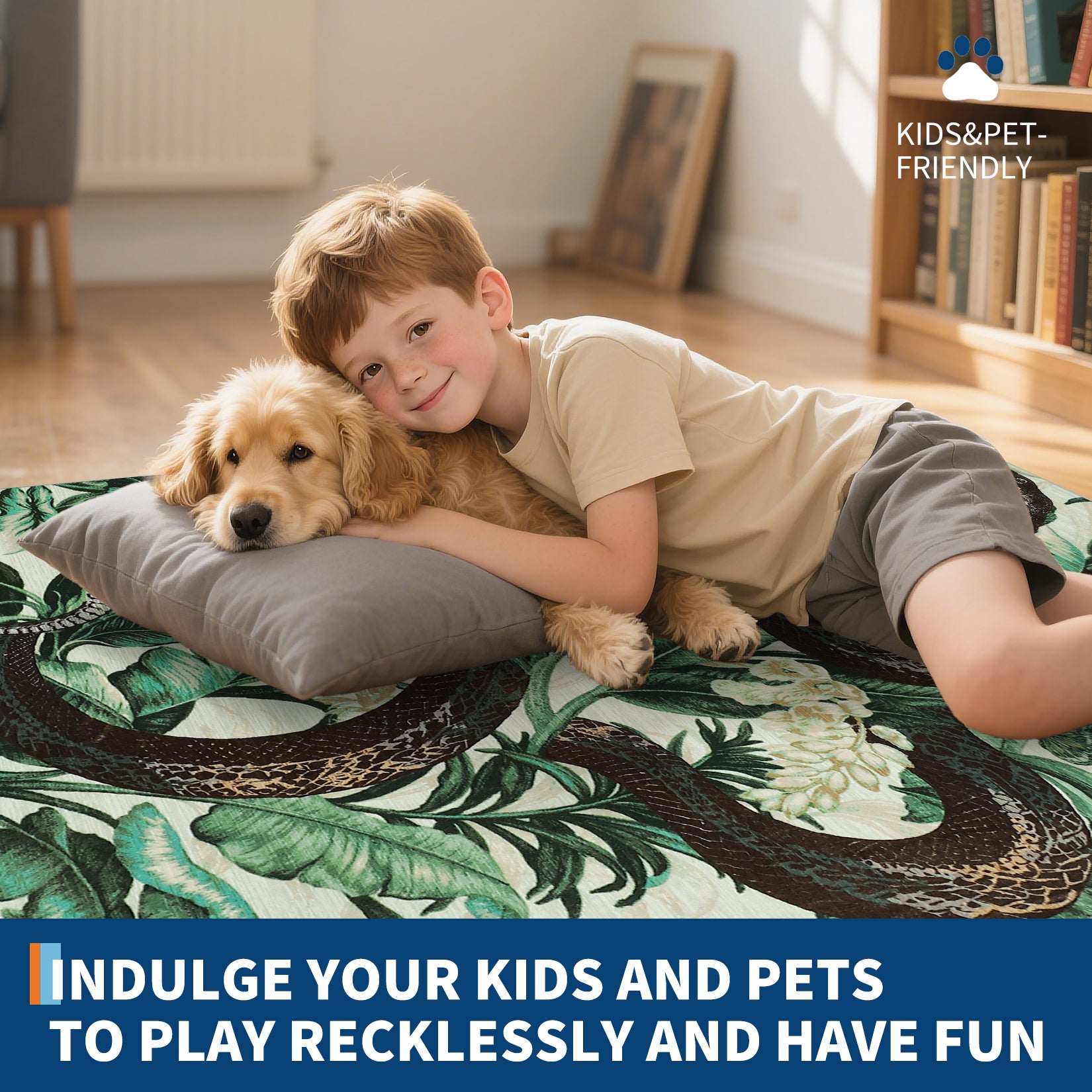 Garvee 2x6 Washable Runner Rug Snake Oriental Hallway Area Rug Retro Aesthetics Animal Throw Carpet Non Slip Soft Non-Shedding Kitchen Runners for Bedroom Entryway Living Room