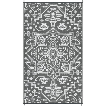 Garvee Waterproof Outdoor Rug 9x18 Polypropylene Reversible Medallion Design UV-Resistant Lightweight Camping Patio Deck