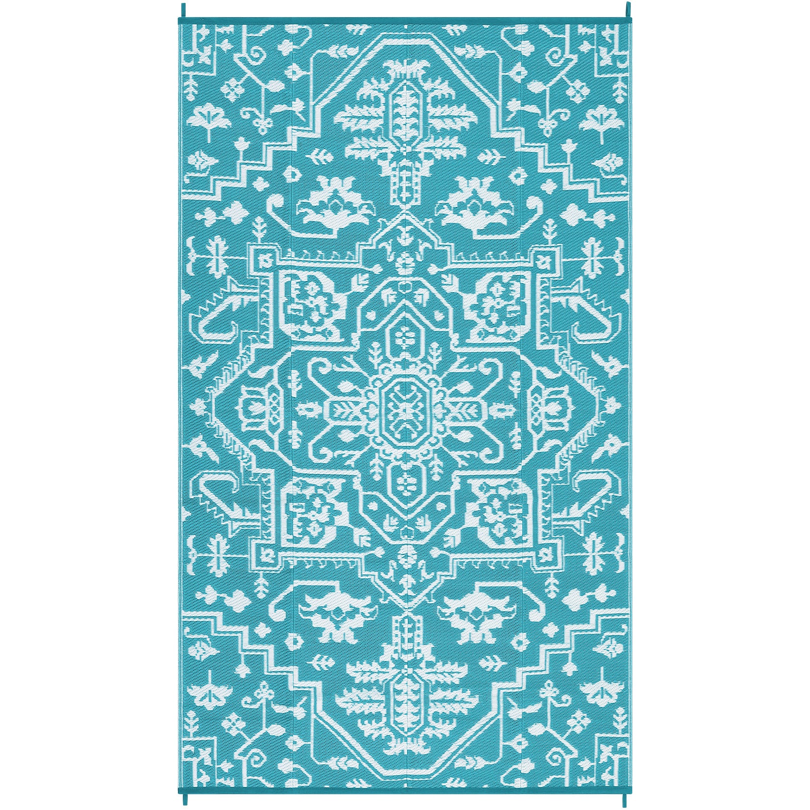 Garvee Waterproof Outdoor Rug 9x18 Reversible Plastic Straw UV-Resistant Heat-Sealed Edges Durable Patio Mat with Carrying Bag for Camping Picnic