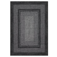 Garvee Bordered Black 4x6 Area Rugs Braided Printed Rug for Bedroom Non Slip Entryway Rug Soft Living Room,Non Shedding Stain Resistant Carpet for Nursery Office