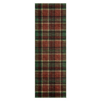 Garvee 2' x 6' Classic Tartan Plaid Runner Rug, Washable Non-Slip Low-Pile Farmhouse Hallway Rug for Kitchen, Entryway & Bedroom, Red/Green