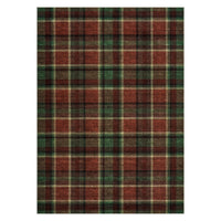 Garvee 9' x 12' Classic Tartan Plaid Area Rug, Washable Non-Slip Low-Pile Farmhouse Rug for Living Room, Bedroom, Dining Room & Office, Red/Green