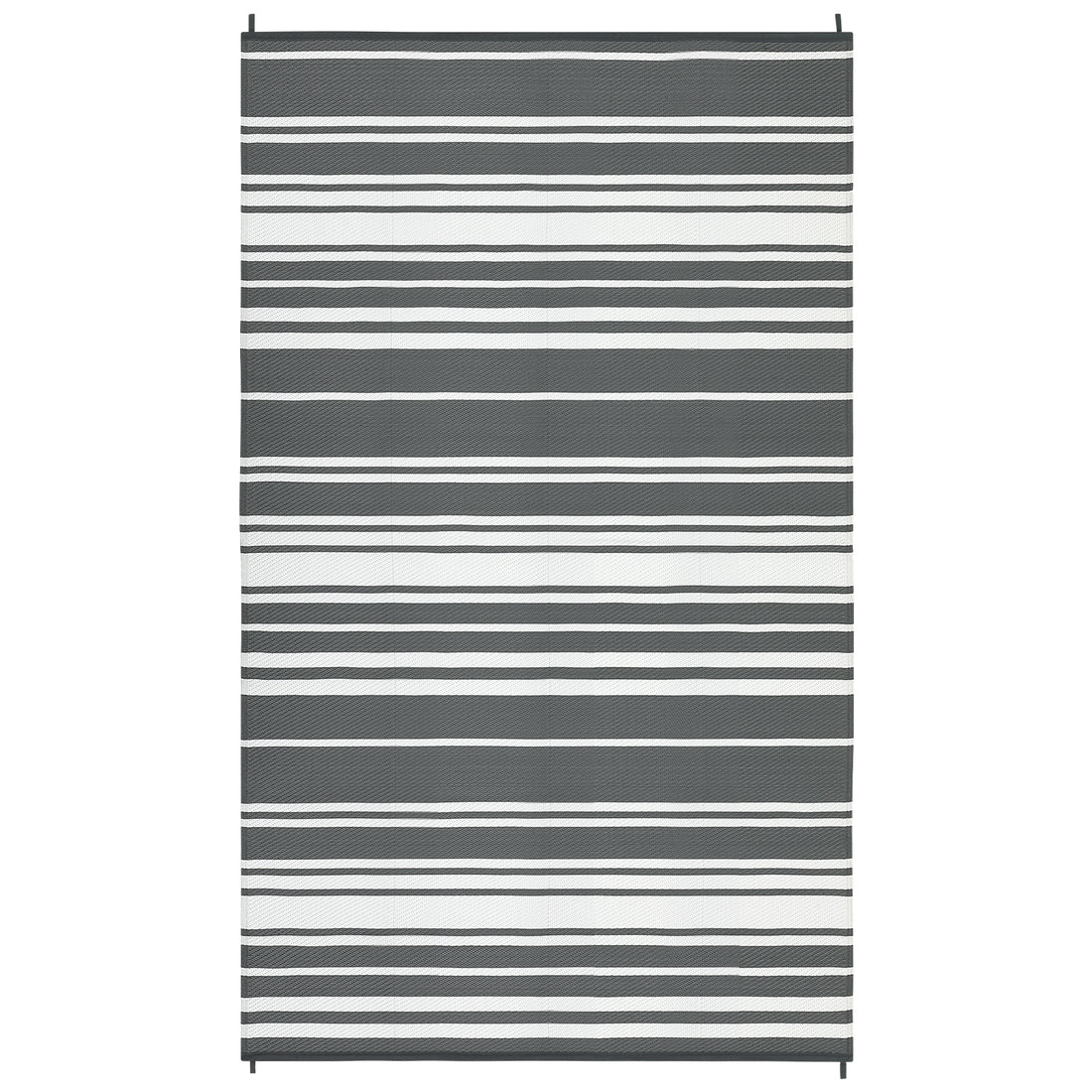Garvee Outdoor Grey 9x18 Large Rugs, Waterproof Reversible Plastic Straw Durable UV-Resistant Foldable with Carry Bag for Patio Camping RV Deck