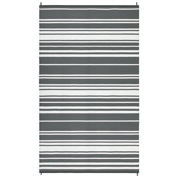 Garvee Outdoor Grey 9x18 Large Rugs, Waterproof Reversible Plastic Straw Durable UV-Resistant Foldable with Carry Bag for Patio Camping RV Deck