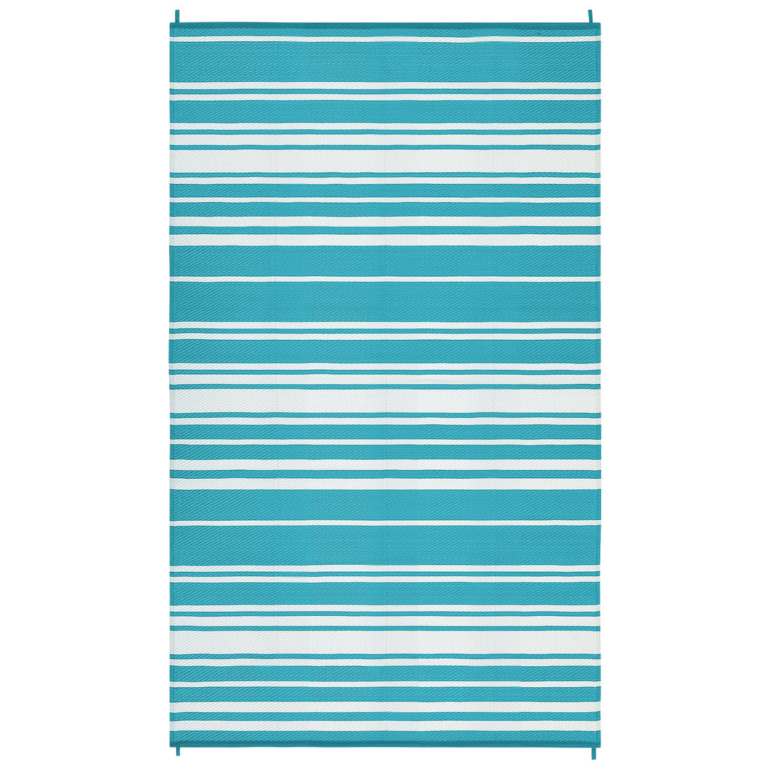 Garvee Outdoor Light Blue 9x18 Waterproof Rug Reversible Plastic Straw Rug, Double-Sided Design, UV Resistant, Polypropylene, Lightweight & Portable, Includes Stakes, Patio & Camping