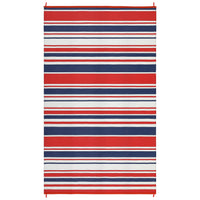 Garvee Outdoor Multicolor 9x18 Plastic Straw Rug Waterproof Reversible UV-Resistant Polypropylene Lightweight Foldable with Stakes for Patio Camping