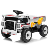 Garvee Ride - P Series: 12V Kids Ride On Dump Truck Electric Car Toy with Remote Control, Auto Dump Bed & Shovel, 12V Battery, LED Lights, Music, for Toddlers Outdoor Play - White