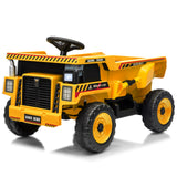 Garvee Ride - P Series: 12V Ride On Dump Truck for Kids with Remote Control & Electric Dump Bed, Durable PP Plastic, Spacious 16.5" Seat, Music, Headlights, Soft Start, Yellow, Outdoor Play - Yellow