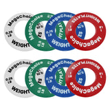 Garvee Fractional Weight Plates Set of 8 - Micro Barbell Plates for Strength Training - Steel, Color-Coded, 2 Inch Bars