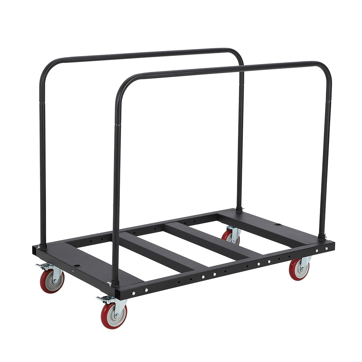 GARVEE 1500LB Heavy-Duty Folding Cart Table - Steel Frame w/Silent Wheels for Garage, Home & Warehouse Use (Black)