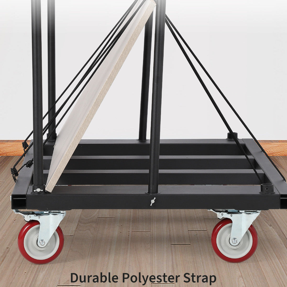 GARVEE 1500LB Heavy-Duty Folding Cart Table - Steel Frame w/Silent Wheels for Garage, Home & Warehouse Use (Black)