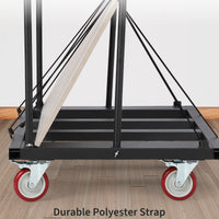 GARVEE 1500LB Heavy-Duty Folding Cart Table - Steel Frame w/Silent Wheels for Garage, Home & Warehouse Use (Black)